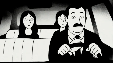 Prspls2007, Inside A Car, A Man With A Mustache In A Suit Ad... — Stable Diffusion AI Prompt: prspls2007, inside a car, a man with a mustache in a suit adjusts his tie while...
