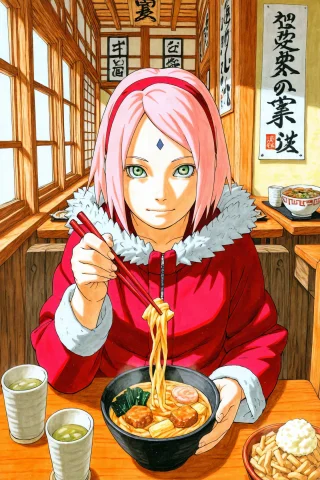 Kishimoto Masashi Style,traditional Media,haruno Sakura,1gir... — Stable Diffusion AI Prompt: Kishimoto Masashi Style,traditional media,haruno sakura,1girl,pink hair,green ey...