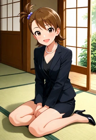 Masterpiece, 1girl, Idolmaster, Futami Ami, Black Pencil Ski... — Stable Diffusion AI Prompt: (masterpiece), 1girl, idolmaster, futami ami, black pencil skirt, black pumps, b...