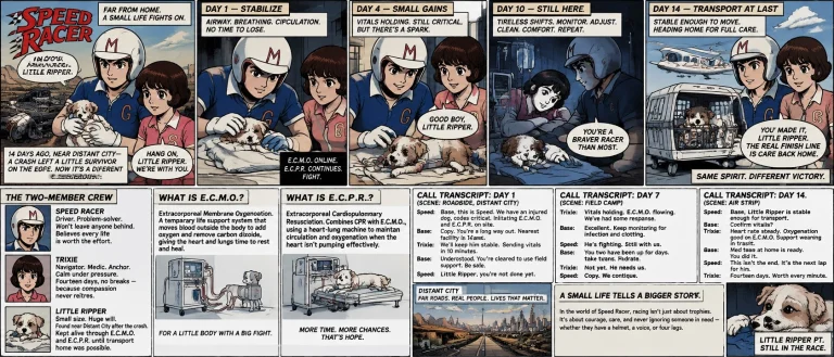 Speed Racer Comic Page. Tireless Two Member Crews 14-day E.c...