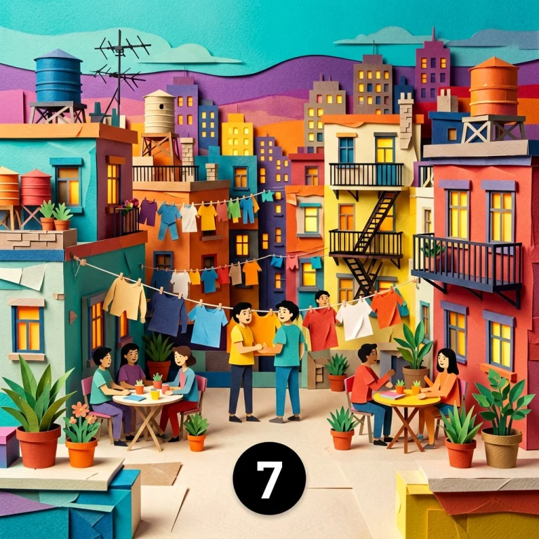 A Charming Dense Urban Neighborhood Rendered Entirely As Bri...
