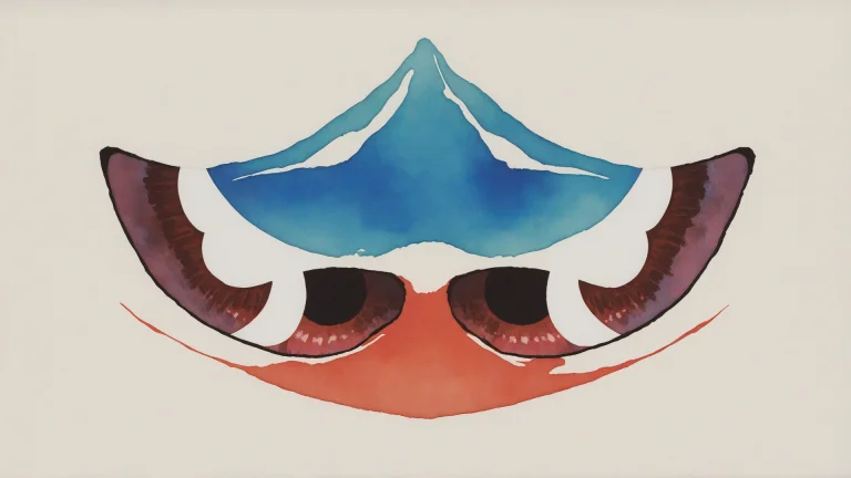 Rorschach, Perfectly Symmetrical, With Red And Red Brown Col...