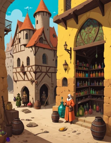 Medieval The Underworld Alchemist A Master Of Potions And Po... — SDXL AI Prompt: medieval The Underworld Alchemist: A master of potions and poisons, their labora...