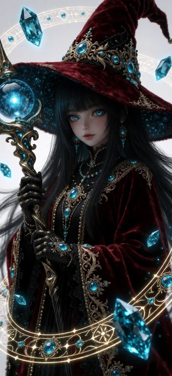 Ta86wistfall, Close Up, A Powerful Kawaii Cyberpunk Witch Gi...