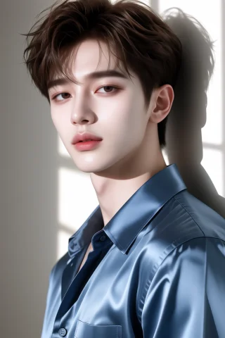 Dgs, 1boy, Handsome Young Man, Short Brown Hair, Masculine F... — Stable Diffusion AI Prompt: dgs, 1boy, handsome young man, short brown hair, masculine facial structure, pal...
