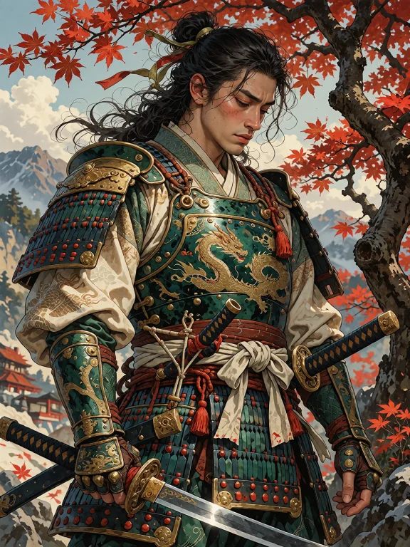 Lorakreapainterlydetail0.5a Handsome Wandering Samurai Stand...