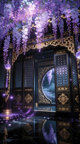 A Breathtaking High-aesthetic Oriental Fantasy Interior Illu... — Stable Diffusion AI Prompt: A breathtaking high-aesthetic oriental fantasy interior illustration of an imper...