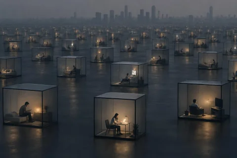 A Completely Atomized Society. — Stable Diffusion AI Prompt: a completely atomized society.