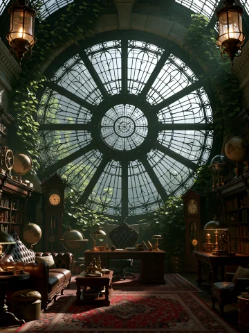 Dcst3ampunk. A Wide-angle, Straight-on Composition Captures... — Stable Diffusion AI Prompt: DCST3AMPUNK. A wide-angle, straight-on composition captures an opulent Victorian...