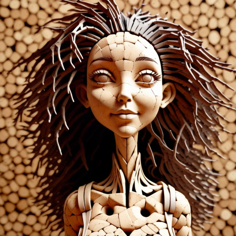 Young Female, Cork Head, Cork Body, Cork, Limbs, Cork Hair,...