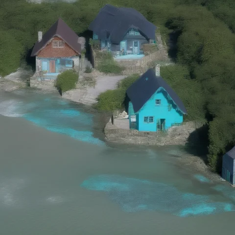 Jasonshapelogic, Hodgepodge Fringe Village, Mixed-styles Cob... — SDXL AI Prompt: jason_shape_logic, hodgepodge fringe village, mixed-styles cobbled-together dwel...