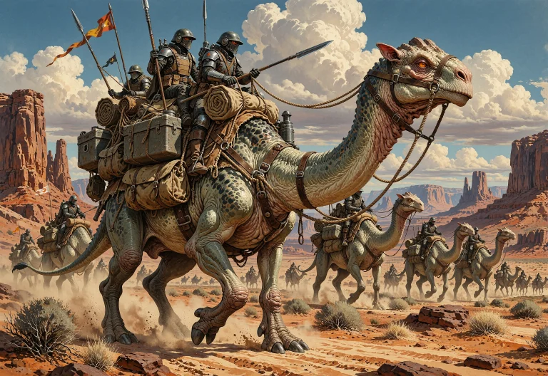Sci-fi Western, Retro-futurism, Cinematic Concept Art, Paint...
