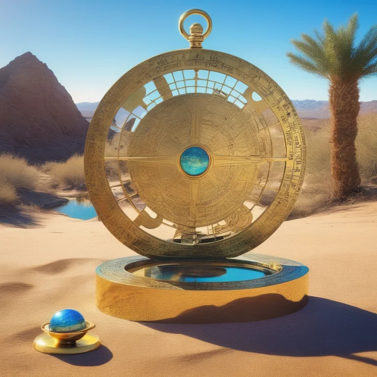 Jgybstyle, Polished Brass Astrolabe, Desert Ruins, Ancient S...