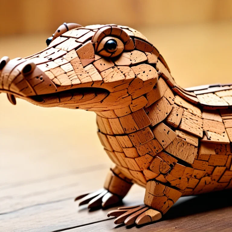 Platypus Made Of Cork, Hires, High Detail, Depth Of Field, M...