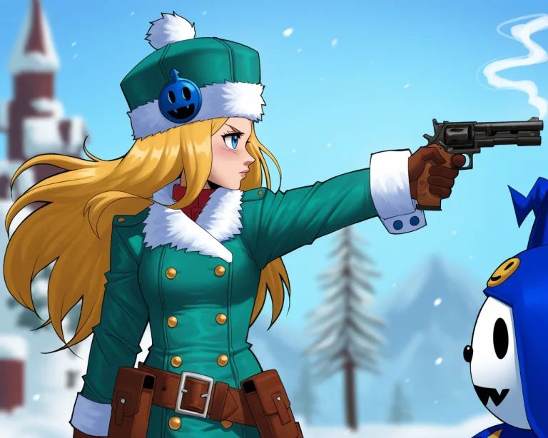 Echo Saber, Blurred Background ,gunner Sekaiju,green Hat,tra...