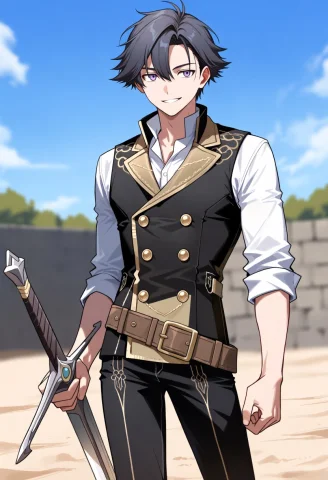 Masterpiece, Best Quality, Score7, Score8, 1boy, Solo, Lorar... — Stable Diffusion AI Prompt: masterpiece, best quality, score_7, score_8, 1boy, solo, sn1rn, black hair, sho...