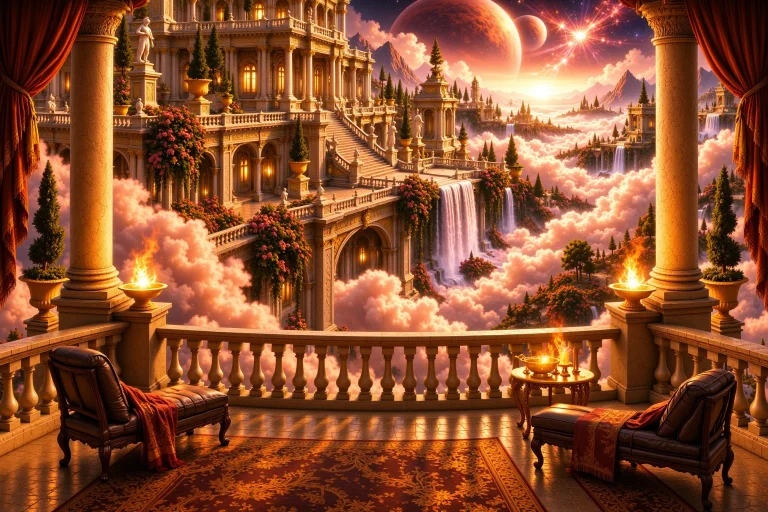 Boet, S0f4, An Opulent Celestial Palace Terrace Opens Across...