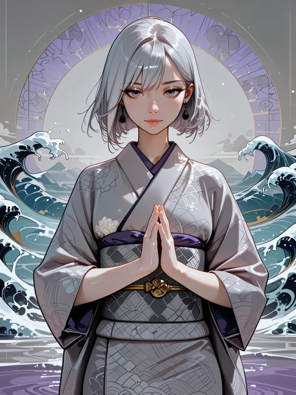 Masterpiece, Best Quality, 1girl, Light Silver Hair, Soft Me...