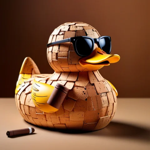 Masterpiece, Best Quality, Highly Detailed Corkworld Giant R... — SDXL AI Prompt: masterpiece, best quality, highly detailed corkworld giant rubber duck made of c...