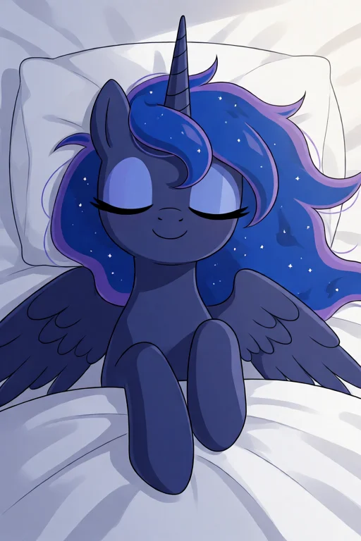Princess Luna, Alicorn, Pony, G4, Bed, Bed Mane, Bedsheets,...