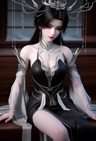 1 Girl, Black Hair, Donghua, Sitting, — Stable Diffusion AI Prompt: 1 girl, black hair, donghua, sitting,
