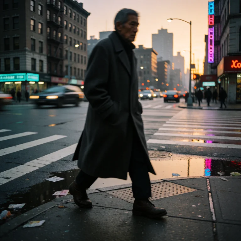 Candid Asymmetrical Framing, Low Angle 35mm Wide-angle Shot,...