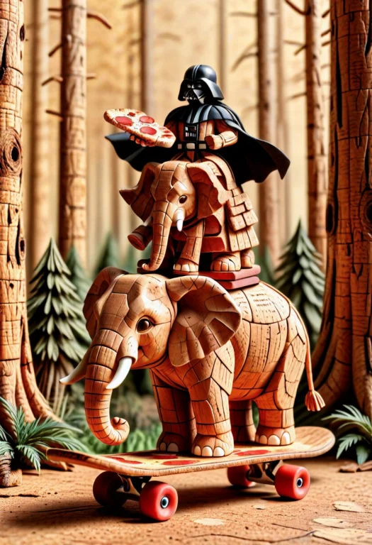 Darth Vader, Sitting On A Elephant, The Elephant Completely...