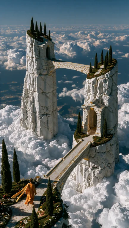 Dcanchfutre. A Wide Aerial View Above A Sea Of Clouds Where...