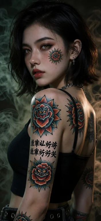 Ta86wistfall, Close Up, A Wild Kawaii Cyberpunk Punk Girl Wi...