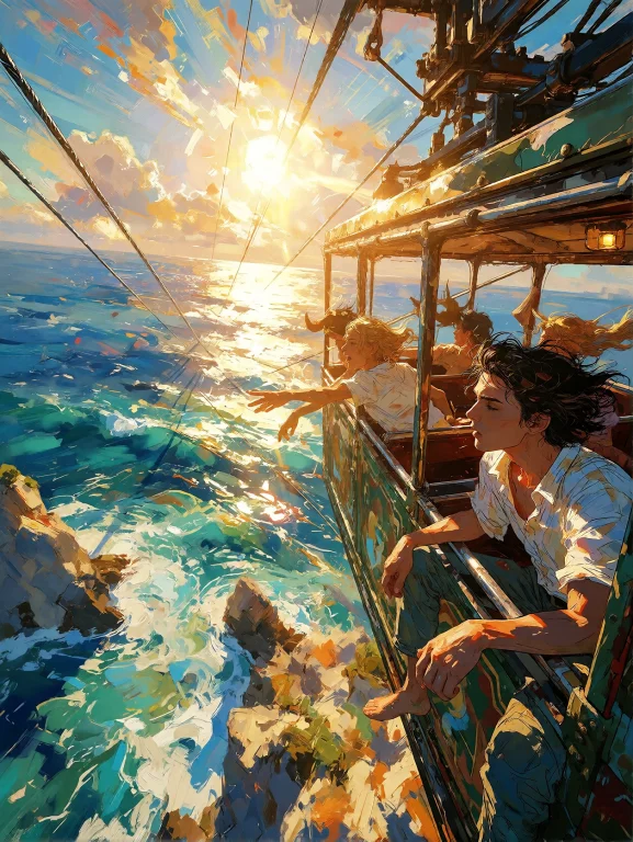 A Breathtaking European Graphic Novel Scene Of Teenagers Rid...
