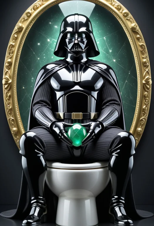 A Hilarious Parody Of The Mona Lisa, Darth Vader Sitting Ele...