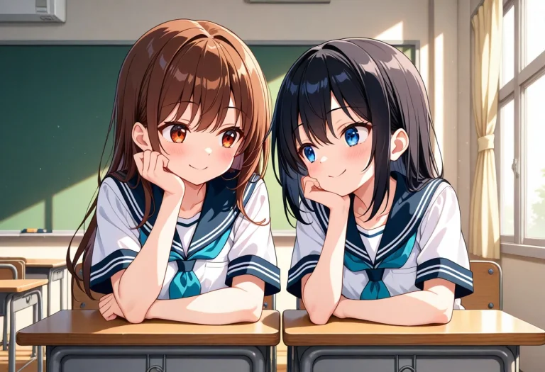 Multiple Girls, 2 Girls Focus, Different Characteristics, Hu...