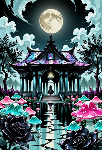 Masterpiece, Best Quality, Absurdres, Enchanted Gothic Botan... — Stable Diffusion AI Prompt: masterpiece, best quality, absurdres, enchanted gothic botanical garden, enormou...