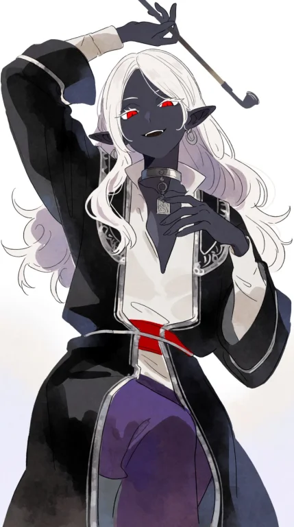 Nijisis, Anime Style, 1elf Girl, ,solo3,0,alone, White Hair...