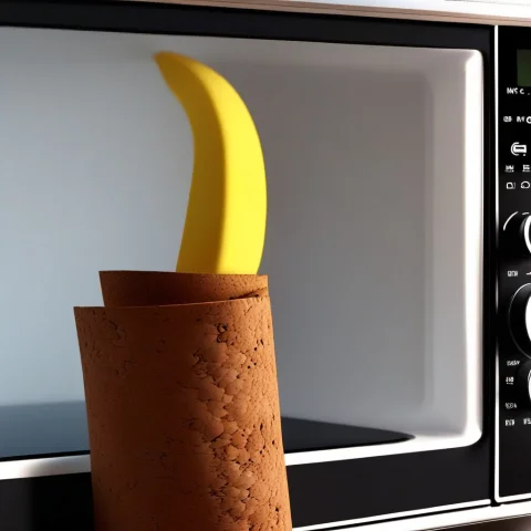 All In The Microwave,half Of The Banana Is Cork ,the Banana... — SDXL AI Prompt: (all in the microwave)),((Half of the banana is cork ),((the banana shape making...