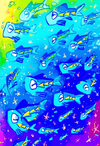 Lorastyleotonohaaikaanima351 Abstract Background, Tropical F... — Stable Diffusion AI Prompt: abstract background, tropical fish, sparkle, no humans, pokemon \(creature\), s...