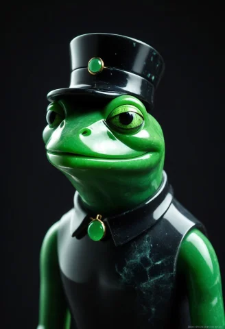 5. Kermit The Jade Janitor Close-up Edition Kermit The Frog... — SDXL AI Prompt: 5. Kermit — The Jade Janitor (Close-Up Edition) Kermit the Frog in an amusing cl...