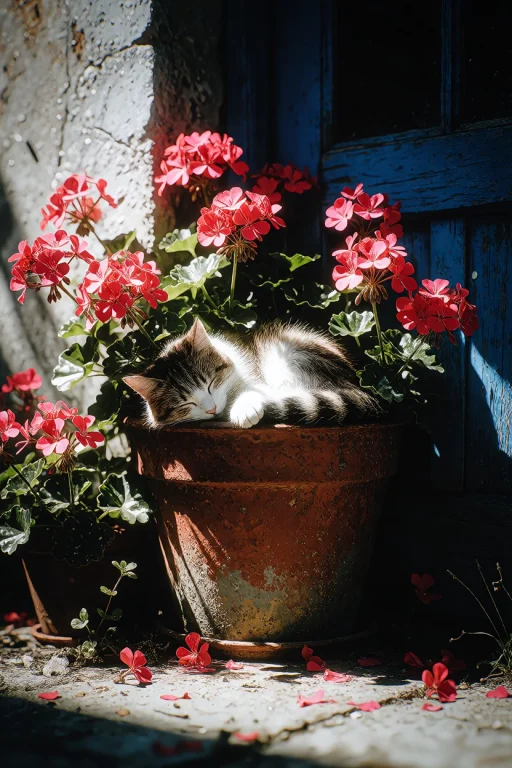 Zidiusart, A Fluffy Tabby Cat Sleeping Curled Up Inside A La...