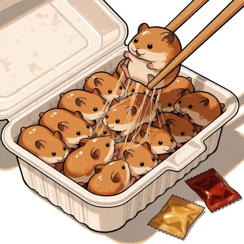 Cute Japanese Flat 2d Illustration Of An Open White Natto Fo... — Stable Diffusion AI Prompt: Cute Japanese flat 2D illustration of an open white natto foam container filled...