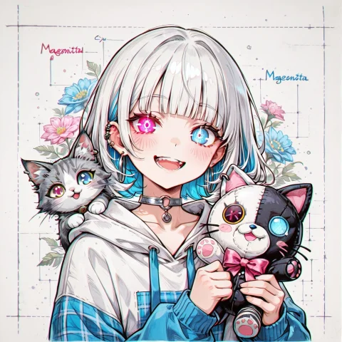 Masterpiece, Best Quality1.2, Digital Illustration, 1girl, W... — Stable Diffusion AI Prompt: (masterpiece, best quality:1.2), digital illustration, 1girl, white hair, short...