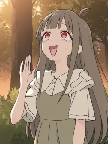 Lorakaguyasakayoriirohail121381,kaguya, 1girl, Ahoge, Solo,... — Stable Diffusion AI Prompt: ,kaguya, 1girl, ahoge, solo, long hair, red eyes, outdoors, open mouth, dress, t...
