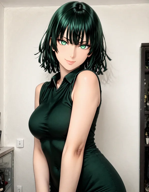 1girl, Fubuki One-punch Man, Smile, Indoors, Loradarkelbows1...
