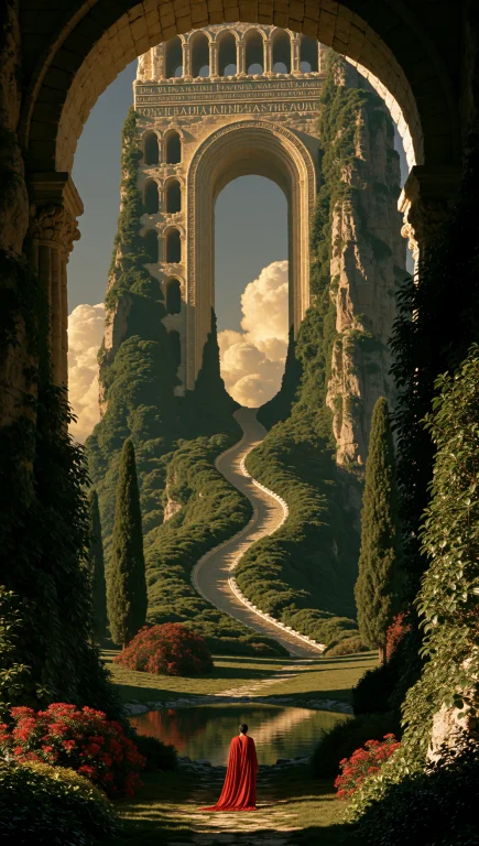 Dcanchfutre. Framed By The Shadowed Stone Archway And Dense...