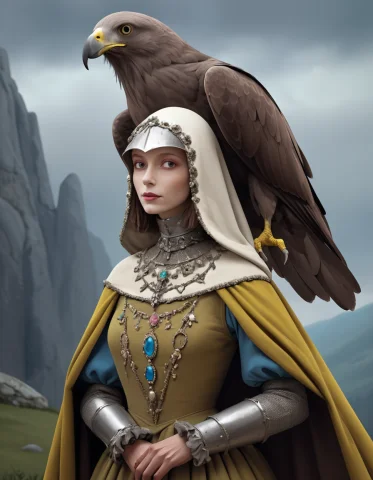 Medieval Deaths-head Buzzard In Embellished Rpg Clothes, 150... — SDXL AI Prompt: medieval Death's-Head Buzzard in embellished rpg clothes, 1500ad romantic Crag d...