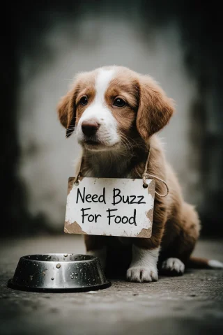 Zidiusart, The Puppy Has An Empty Bowl Next To Her. Hanging... — Stable Diffusion AI Prompt: zidiusArt, The puppy has an empty bowl next to her. Hanging around her neck is a...