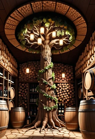 Sfw, Pg Rating, Ultra Realistic, Bright Lights, Corkworld, C... — SDXL AI Prompt: sfw, PG rating, ultra realistic, bright lights, corkworld, cork tree, roots, gra...