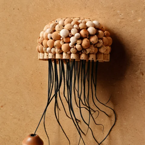 Corkworld, A Cork Jellyfish Has Been Pinned Neatly To A Cork... — SDXL AI Prompt: corkworld, A cork jellyfish has been pinned neatly to a cork bulletin board by o...
