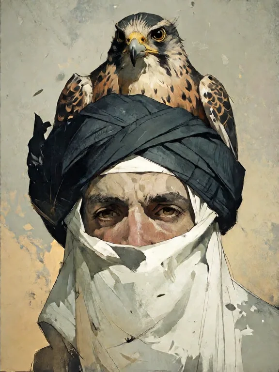 Bradhamel Art Style. A Close-up Portrait Of A Middle Eastern...