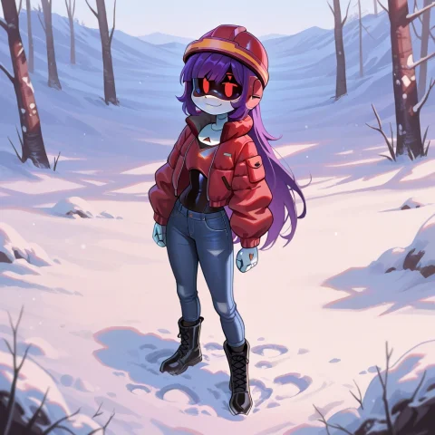 Masterpiece, Best Quality, 2d, 1girl, Solo, D0ll, Purple Hai... — Stable Diffusion AI Prompt: masterpiece, best quality, 2D, 1girl, solo, D0ll, Purple Hair, Red Eyes, Robot,...