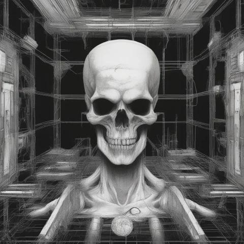Static Hypercore, Nonium, Bar-line, Black White, Neutral Ni... — SDXL AI Prompt: Static Hypercore, Nonium, Bar-Line, Black & White, Neutral Nightmare (Confinemen...